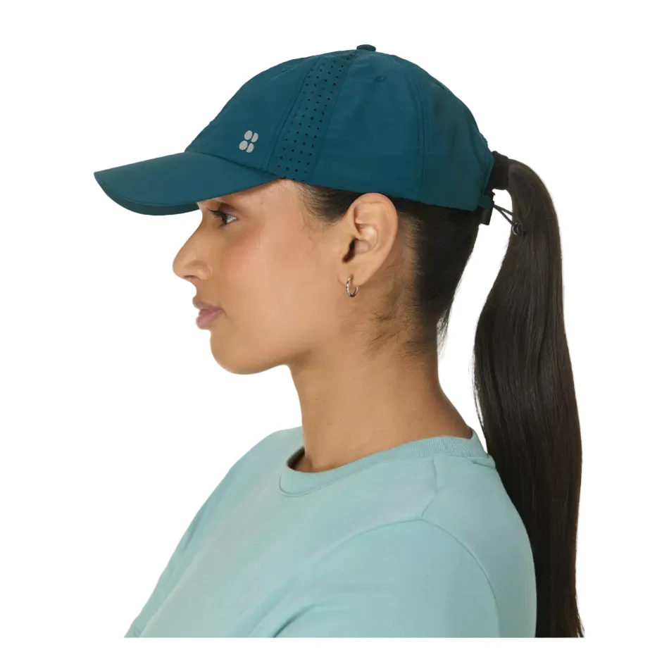 Sweaty Betty Swiftie Pace Cap in Deep Green SS26 - Image 3