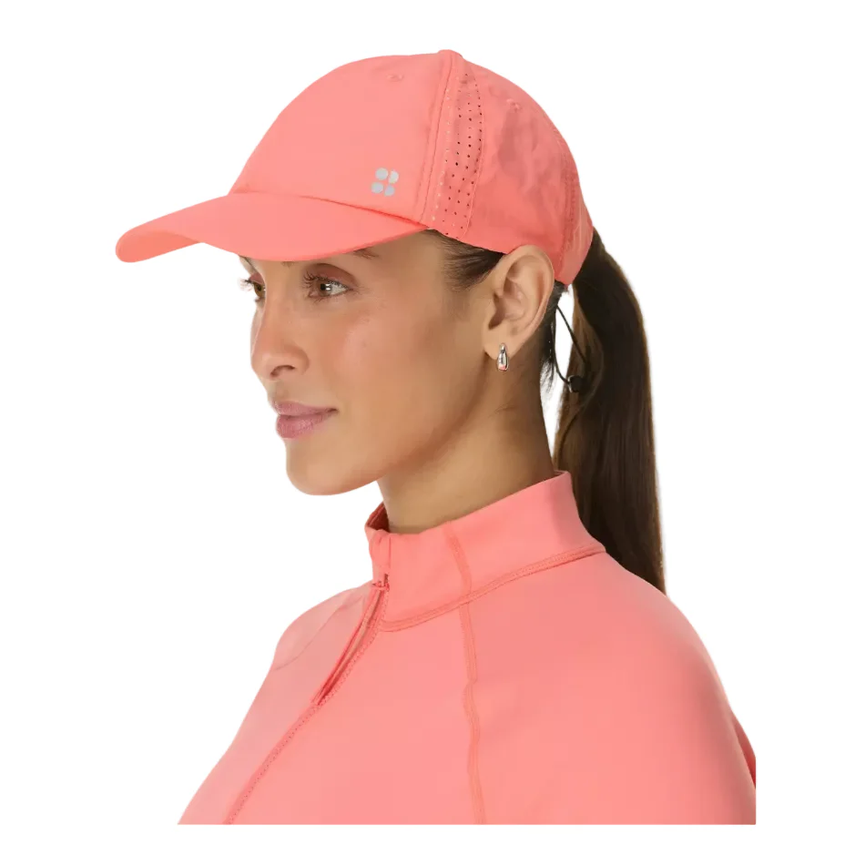 Sweaty Betty Swiftie Pace Cap in Melon Pink SS26 - Image 3