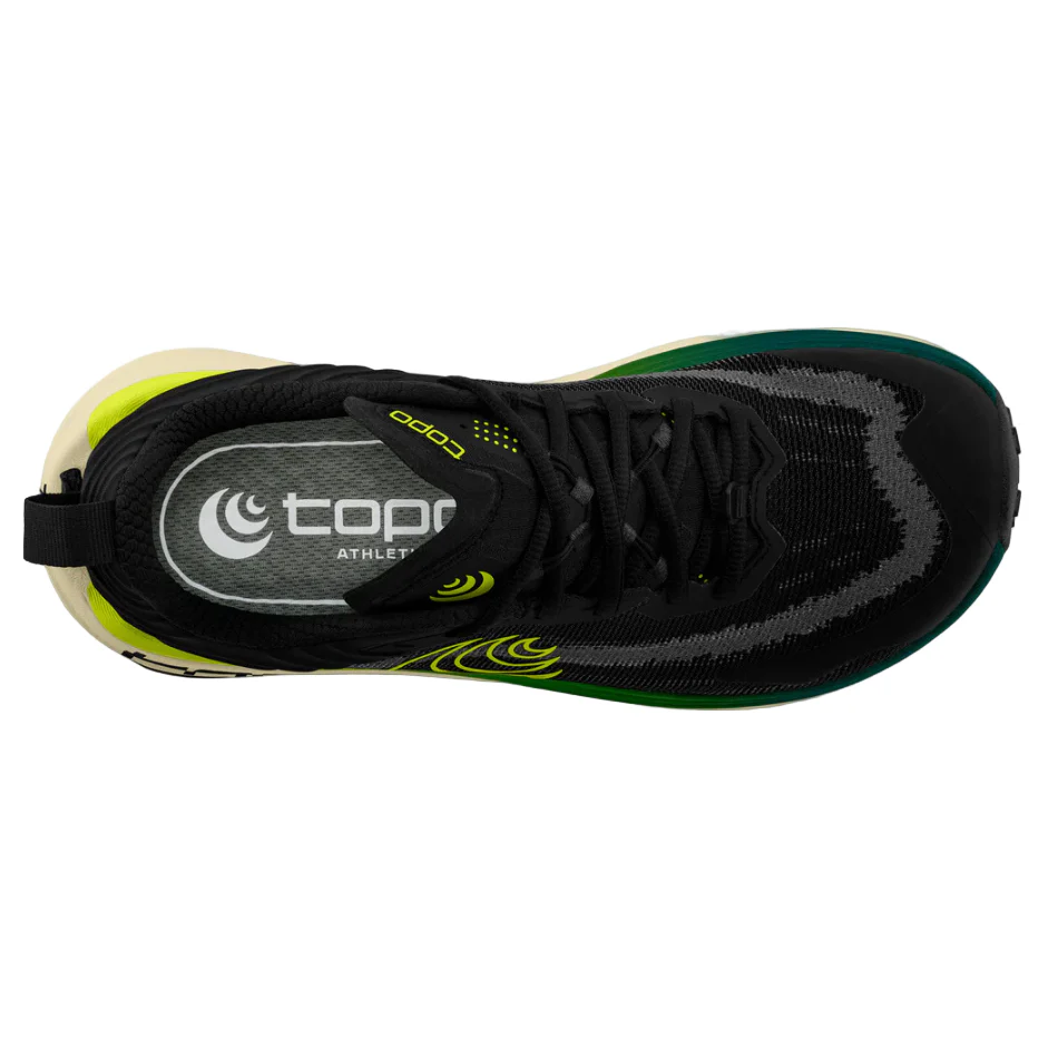 Topo Men's Vista Running Shoes in Black/Lime AW25 - Image 3